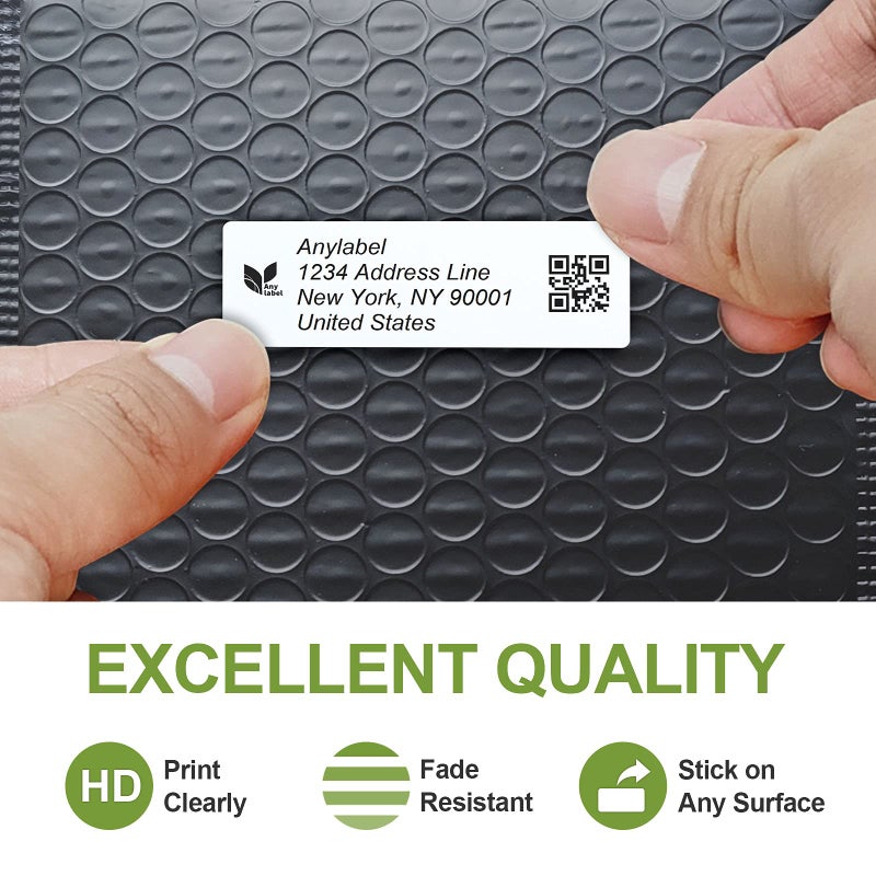 أي تسمية Anylabel متوافق مع 1-1/8" x 3-1/2" استبدال الملصقات الحرارية المباشرة لـ DYMO 30252 الرموز الشريطية لعنوان البريد، متوافق مع طابعات سطح المكتب Rollo وDYMO 4XL وZebra (24 لفة، 350 ملصق/لفة) - Image 3